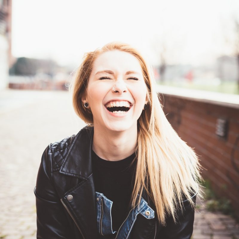 young beautiful blonde straight hair woman